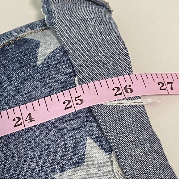JUDY BLUE - SZ. 0 / 24 - SUPER FLARE FIT - BELL BOTTOM DISTRESSED STAR - B7 - Picture 9 of 15